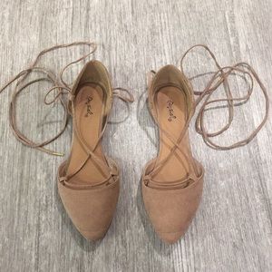 Lace up flats